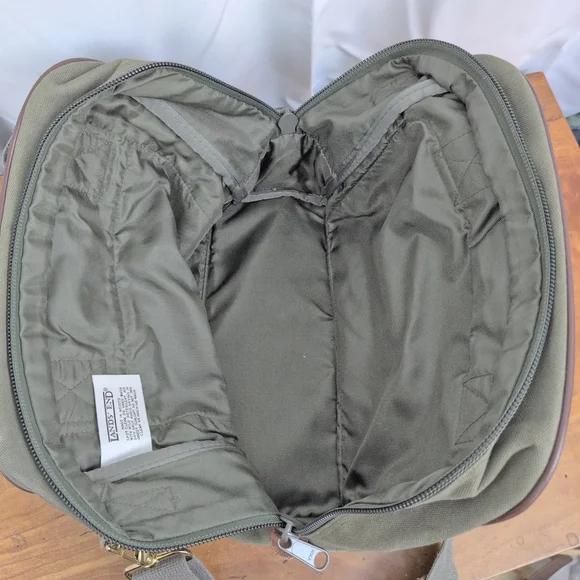 Land's End Vintage Canvas & Leather Travel Bag - Picture 8 of 9